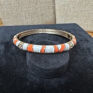 Sequin Nordstrom Multicolor Gold Tone Statement Enamel Bangle Bracelet # 406